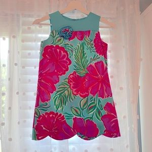 Lilly Pulitzer Girls Dress, Size 7, Bright Floral Pattern